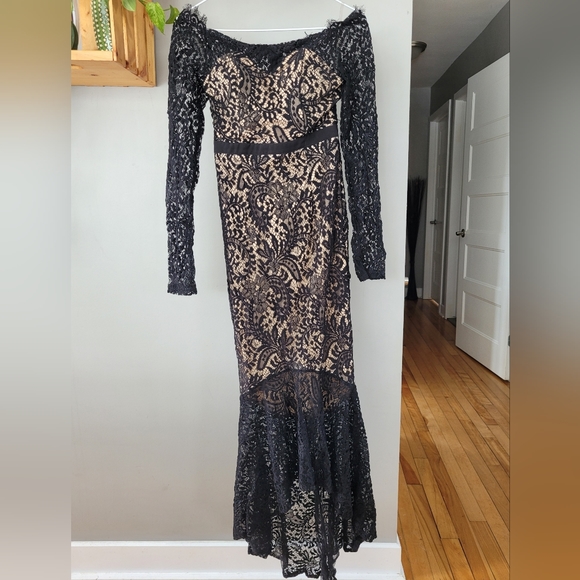 L'atiste black lace high low dress - Picture 1 of 6